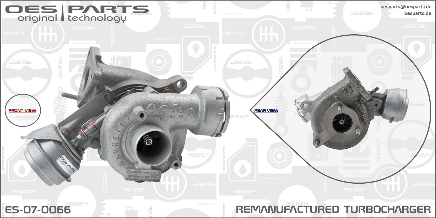 Turbocompresseur, suralimentation OES PARTS ES-07-0066