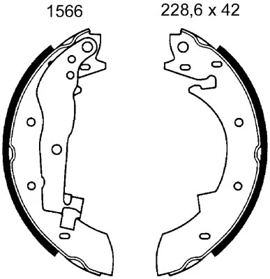 Jeu de mâchoires de frein BSF 01566