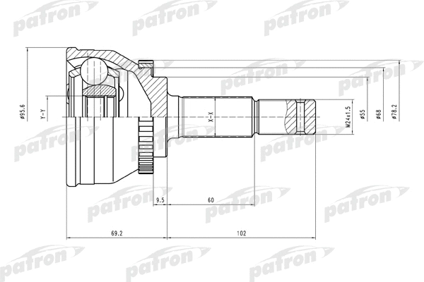 Jeu de joints, arbre de transmission PATRON PCV1477