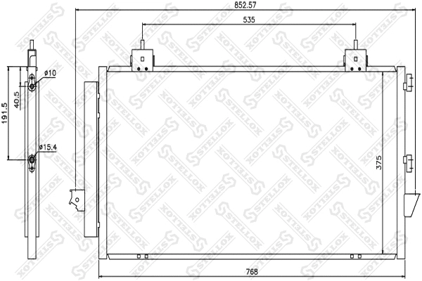 Condenseur, climatisation STELLOX 10-45037-SX