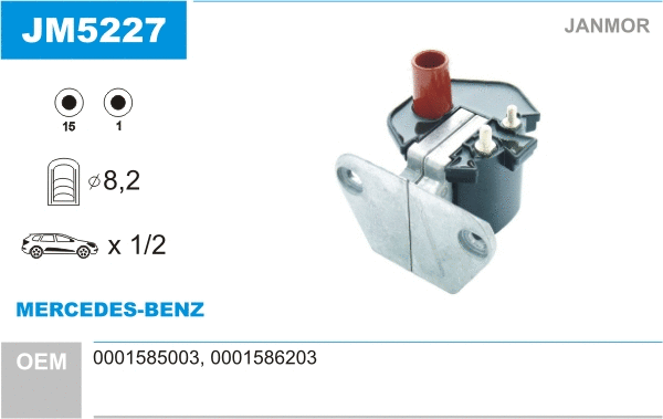 Bobine d'allumage JANMOR JM5227