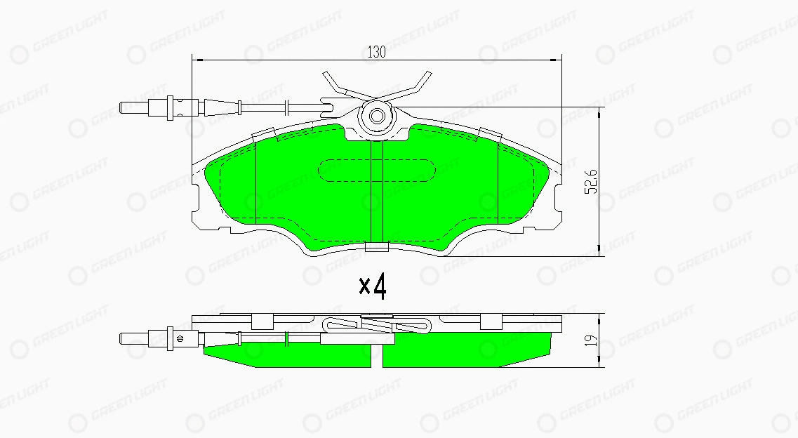 Kit de plaquettes de frein, frein à disque Automotive Adriado GLBP0237