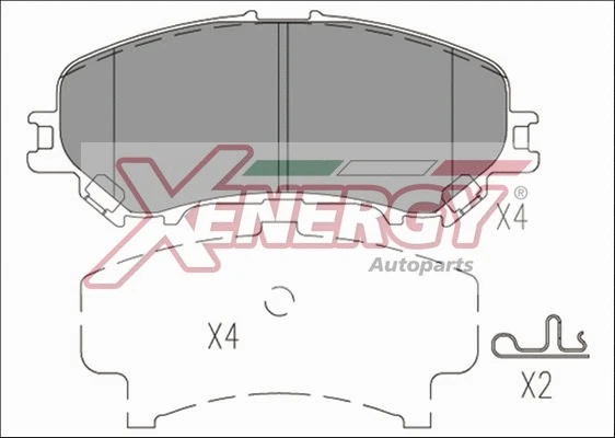 Kit de plaquettes de frein, frein à disque AP XENERGY X41276
