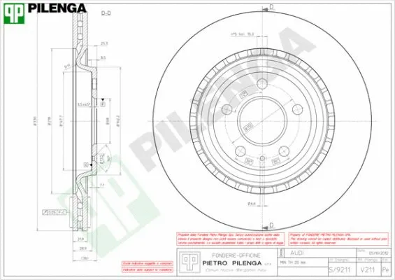 Disque de frein PILENGA V211