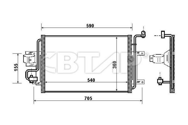 Condenseur, climatisation BTAP BVC819-018