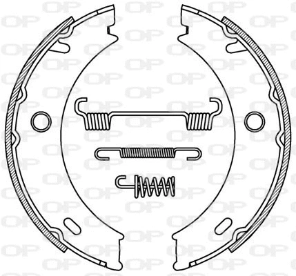 Jeu de mâchoires de frein OPEN PARTS BSA2196.00