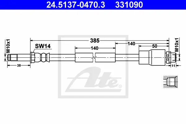 Flexible de frein ATE-APAC 24.5137-0470.3
