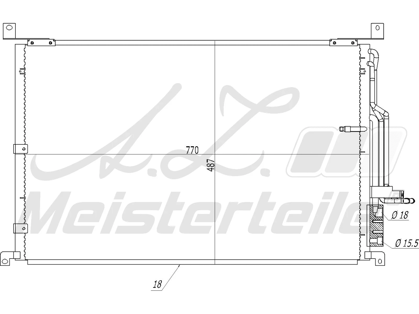 Condenseur, climatisation A.Z. Meisterteile AZMT-45-030-1455