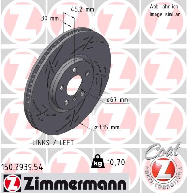 Disque de frein ZIMMERMANN 150.2939.54
