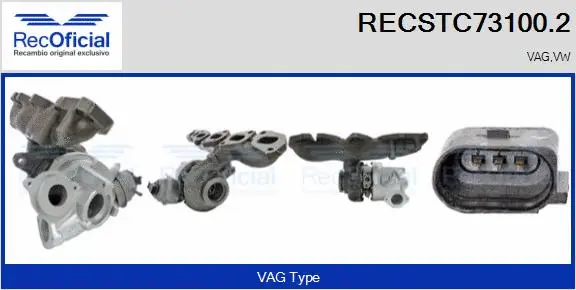 Turbocompresseur, suralimentation RECOFICIAL RECSTC73100.2