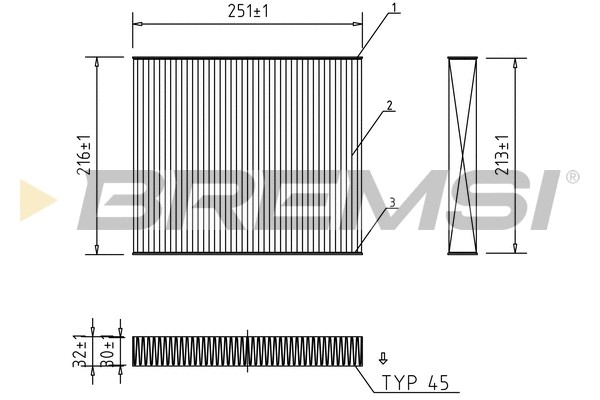 Filtre, air de l'habitacle BREMSI FC0183