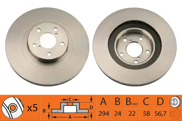 Disque de frein SB BR27106T