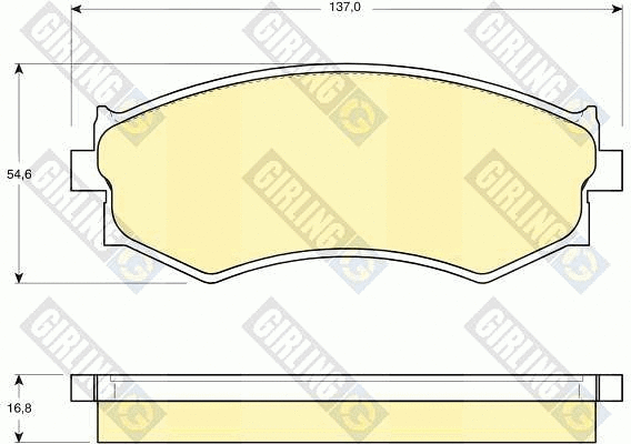 Kit de plaquettes de frein, frein à disque GIRLING 6107659