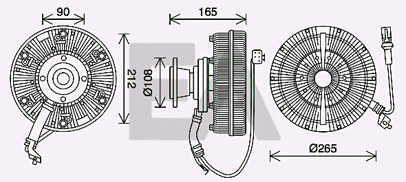 Roue du souffleur, refroidissement du moteur EACLIMA 35C47D11