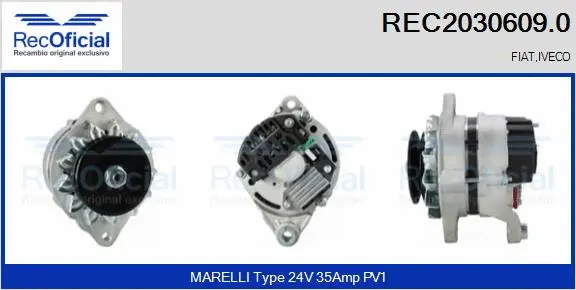 Alternateur RECOFICIAL REC2030609.0