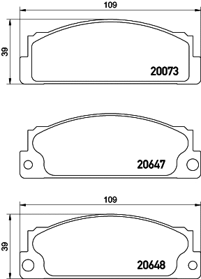 Kit de plaquettes de frein, frein à disque MINTEX MDB1203
