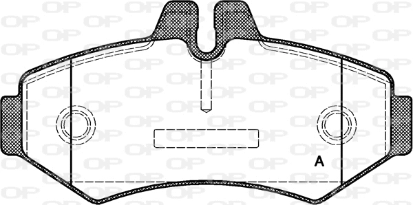Kit de plaquettes de frein, frein à disque OPEN PARTS BPA0733.00