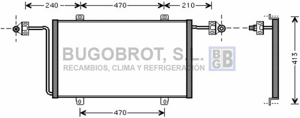 Condenseur, climatisation BUGOBROT 62-RT5278