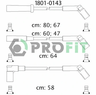 Kit de câbles d'allumage PROFIT 1801-0143