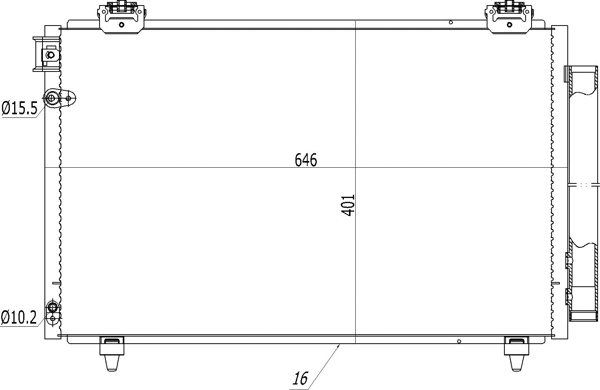 Condenseur, climatisation HART 614 519