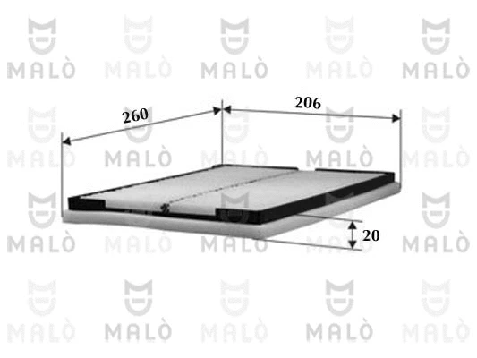 Filtre, air de l'habitacle AKRON-MALÒ 1530581