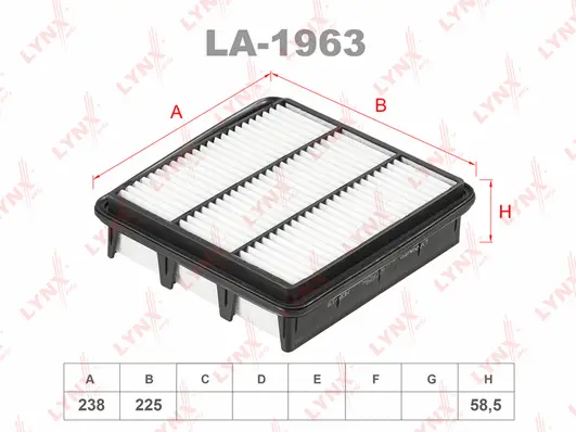 Filtre à air LYNXAUTO LA-1963
