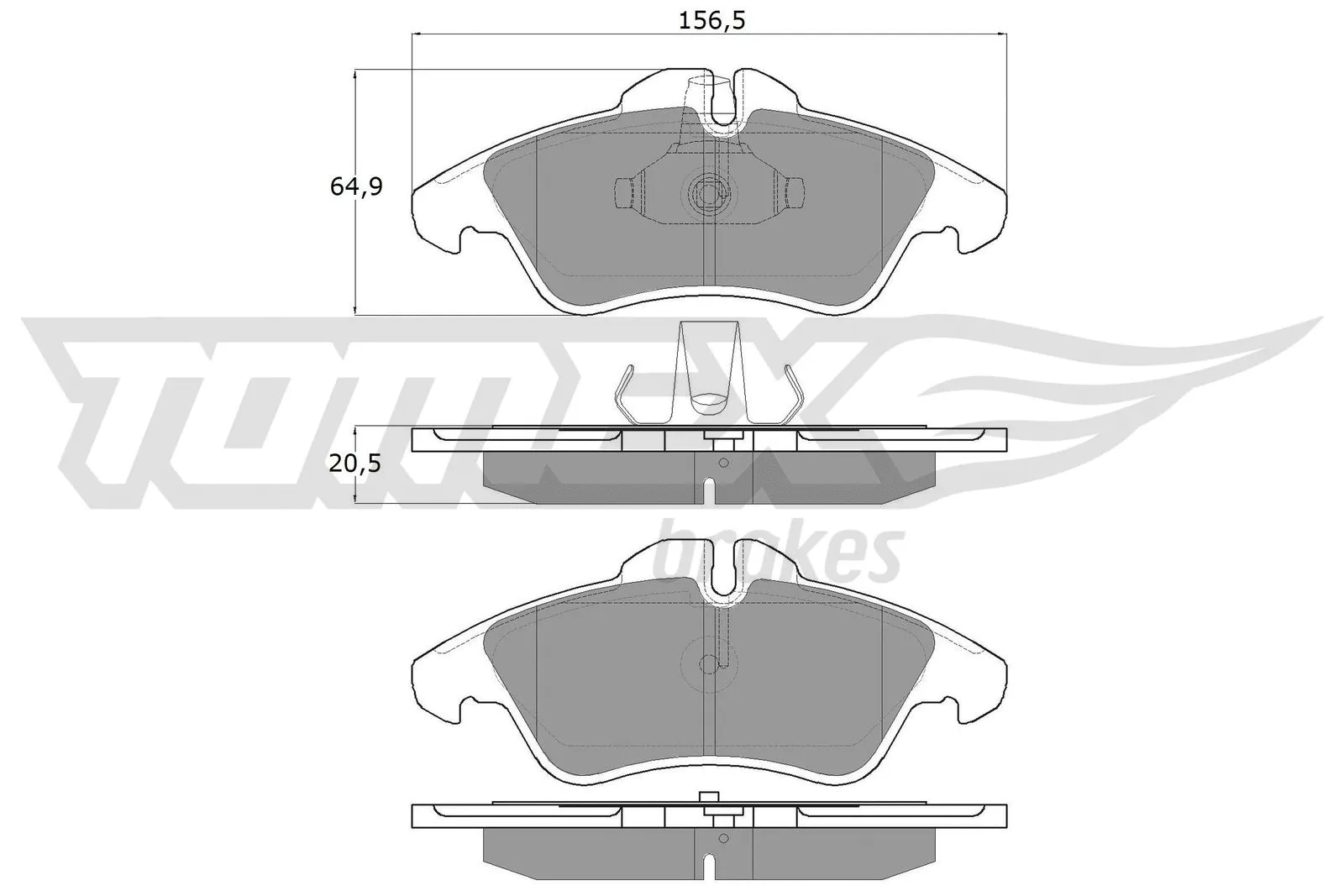 Kit de plaquettes de frein, frein à disque TOMEX Brakes TX 10-93