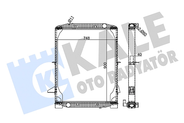 Radiateur, refroidissement du moteur KALE OTO RADYATÖR 351385