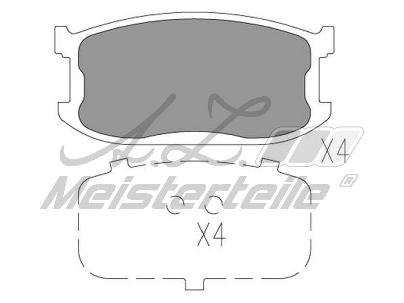 Kit de plaquettes de frein, frein à disque A.Z. Meisterteile AZMT-44-022-2243