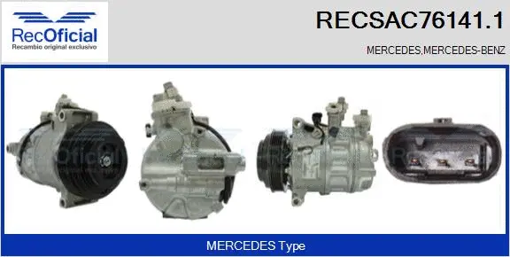 Compresseur, climatisation RECOFICIAL RECSAC76141.1