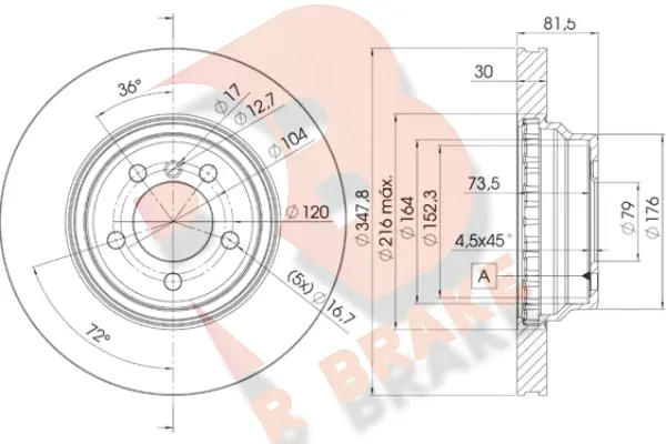Disque de frein R BRAKE 78RBD20267