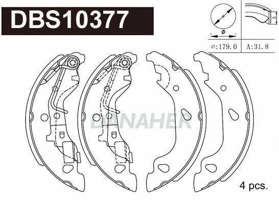 Jeu de mâchoires de frein DANAHER DBS10377