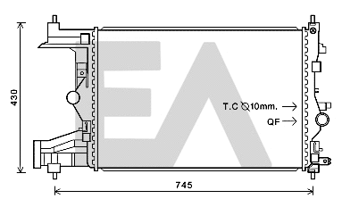 Radiateur, refroidissement du moteur EACLIMA 31R54230