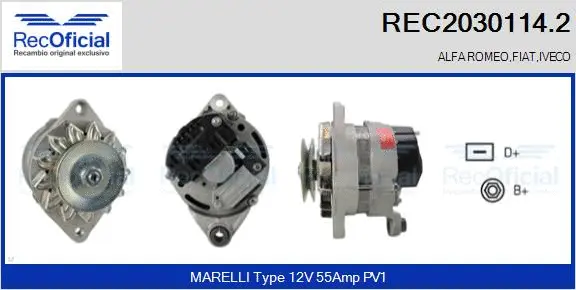 Alternateur RECOFICIAL REC2030114.2