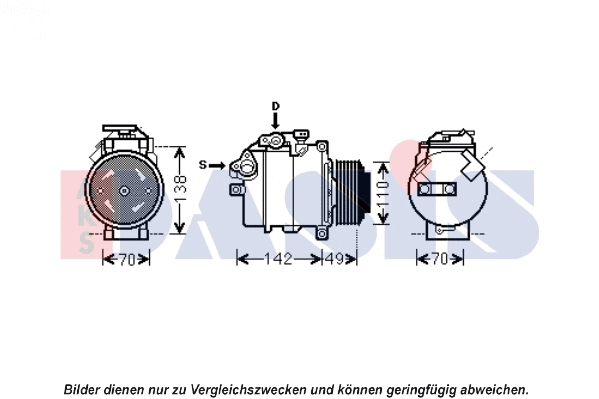 Compresseur, climatisation AKS DASIS 851913N