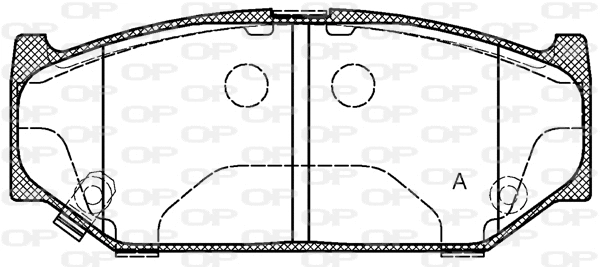 Kit de plaquettes de frein, frein à disque OPEN PARTS BPA1381.11