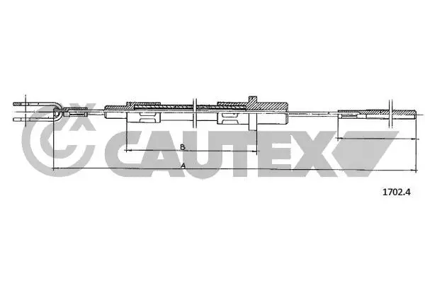 Tirette à câble, commande d'embrayage CAUTEX 048150