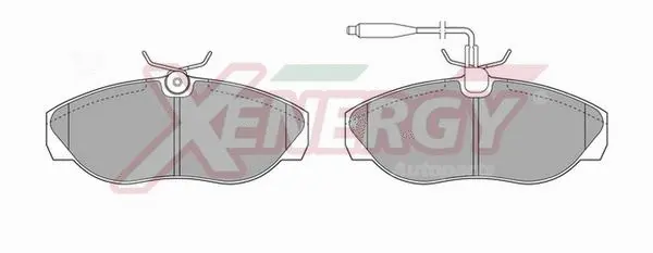 Kit de plaquettes de frein, frein à disque AP XENERGY X40523