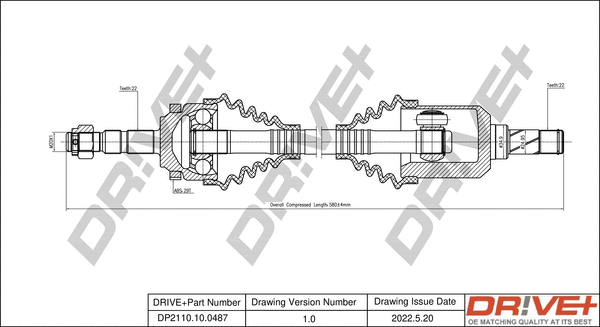 Arbre de transmission Dr!ve+ DP2110.10.0487