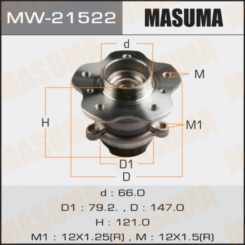 Kit de roulements de roue MASUMA MW-21522
