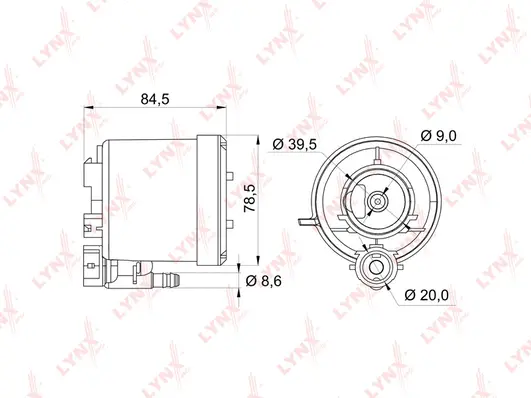 Filtre à carburant LYNXAUTO LF-163M