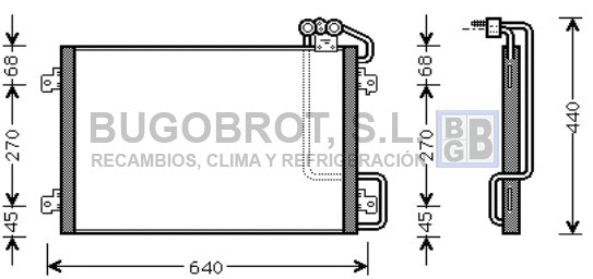 Condenseur, climatisation BUGOBROT 62-RT5273