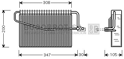 Évaporateur climatisation BUGOBROT 70-MSV329
