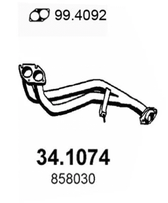 Tuyau d'échappement ASSO 34.1074