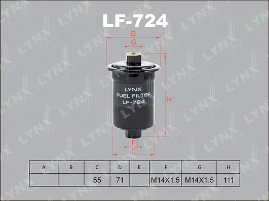 Filtre à carburant LYNXAUTO LF-724