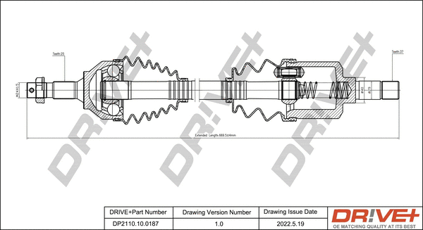 Arbre de transmission Dr!ve+ DP2110.10.0187