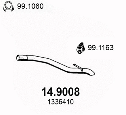 Tuyau d'échappement ASSO 14.9008