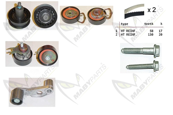 Kit de courroie crantée MABYPARTS OBK010256