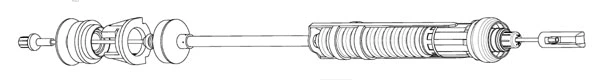 Tirette à câble, commande d'embrayage CEF CT01157