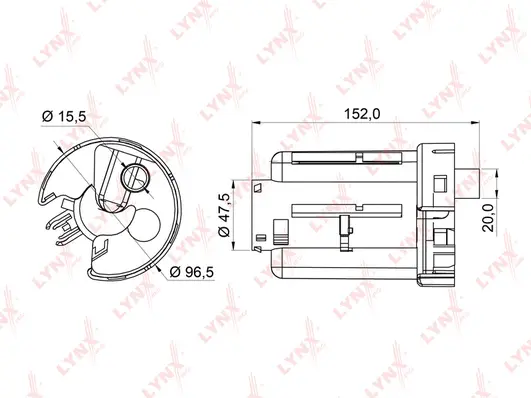 Filtre à carburant LYNXAUTO LF-365M